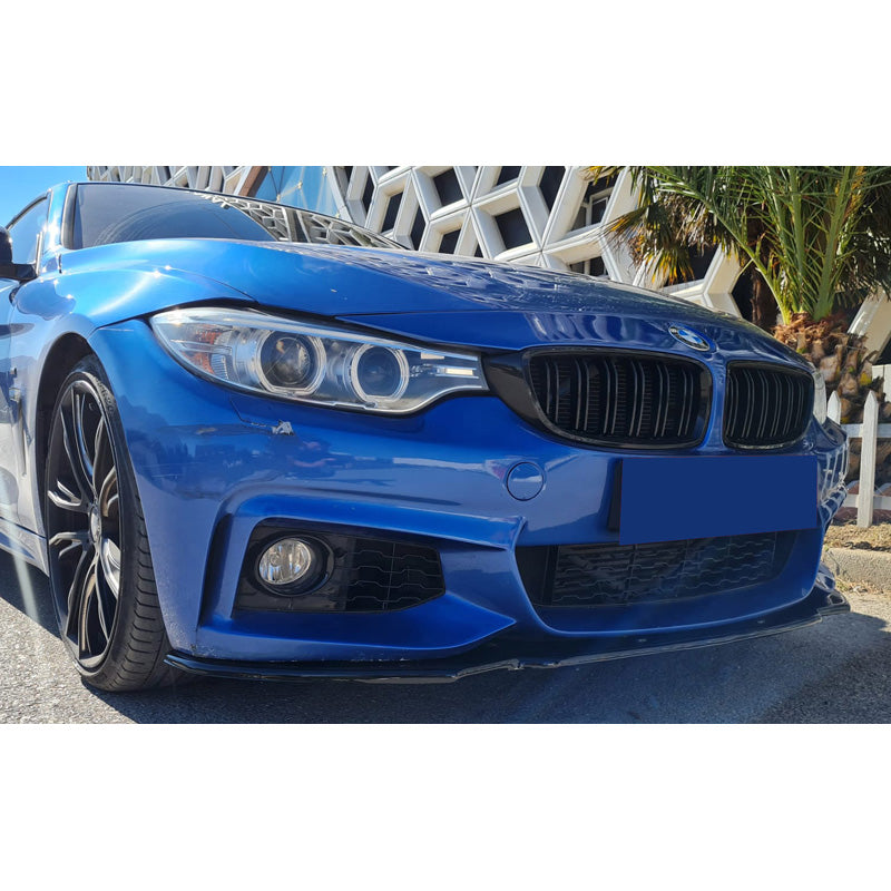 OneWay, Frontspoiler, glänzend schwarz, Passend für BMW 4-Series F32/F33/F36 M-Pack (2013-2019), Version 2