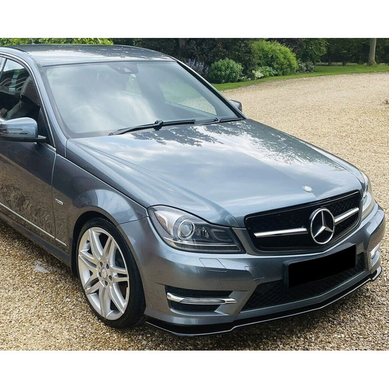 OneWay, Frontspoiler, glänzend schwarz, Passend für Mercedes C-Class W204 AMG-Line Facelift 2011-2014