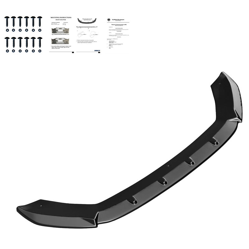 OneWay, Frontspoiler, glänzend Schwarz, Passend für Seat Leon (5F) HB/SC/ST FR/Cupra 2013-2016