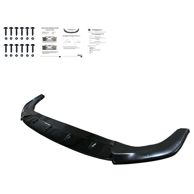 OneWay, Frontspoiler, glänzend Schwarz, Passend für Volkswagen Golf VIII HB/Variant GTI/GTE/R Line 2020-, Version 2