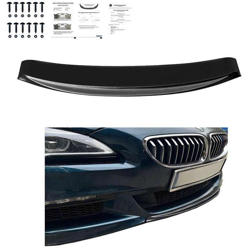 OneWay, Frontspoiler, glänzend Schwarz, Passend für BMW 6-Series F06/F12/F13 Facelift M-Pack (2013-2018), Version 2