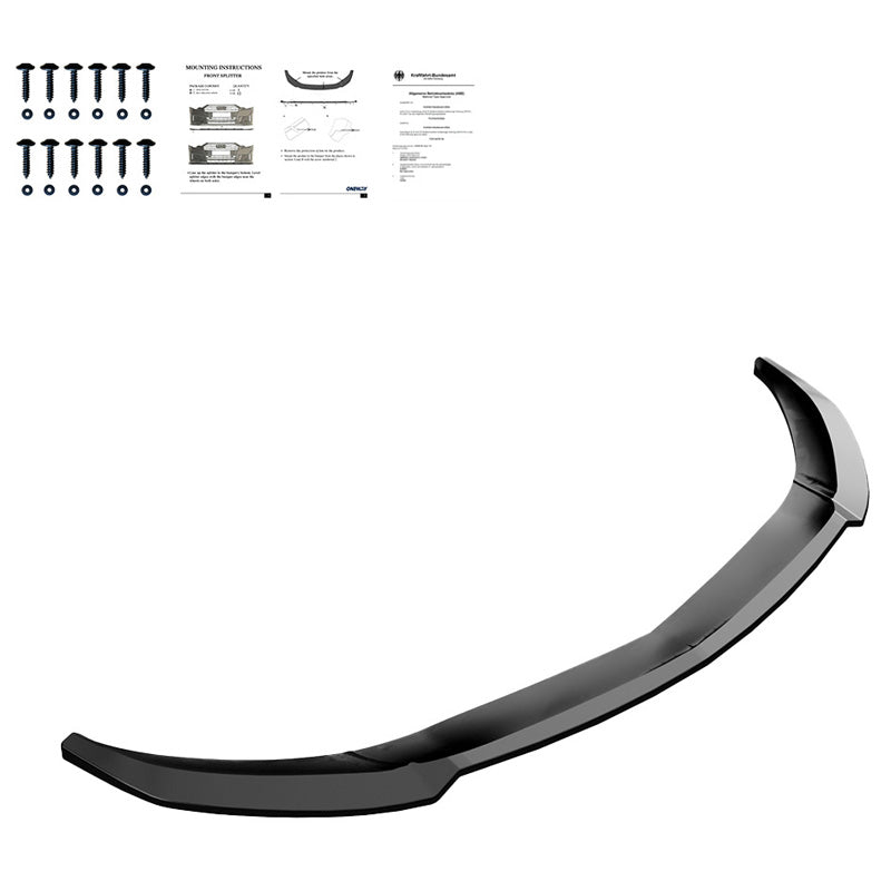 OneWay, Frontspoiler, glänzend Schwarz, Passend für Mercedes A-Class W176 AMG-Line Facelift (2015-2018)
