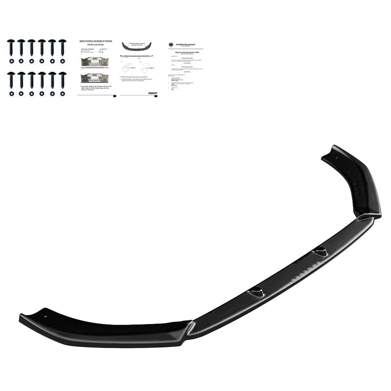 OneWay, Frontspoiler, glänzend Schwarz, Passend für Audi RS3 8V Sedan/Sportback Facelift 2017-2020, Version 2