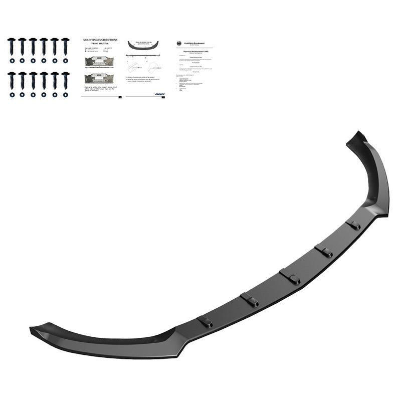 OneWay, Frontspoiler, glänzend Schwarz, Passend für Mercedes CLA Coupe AMG-Line C118/X118 2019-