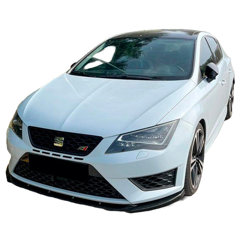 OneWay, Frontspoiler, Glanzschwarz, Passend für Seat Leon (5F) HB/SC/ST FR/Cupra 2013-2016, Version 2