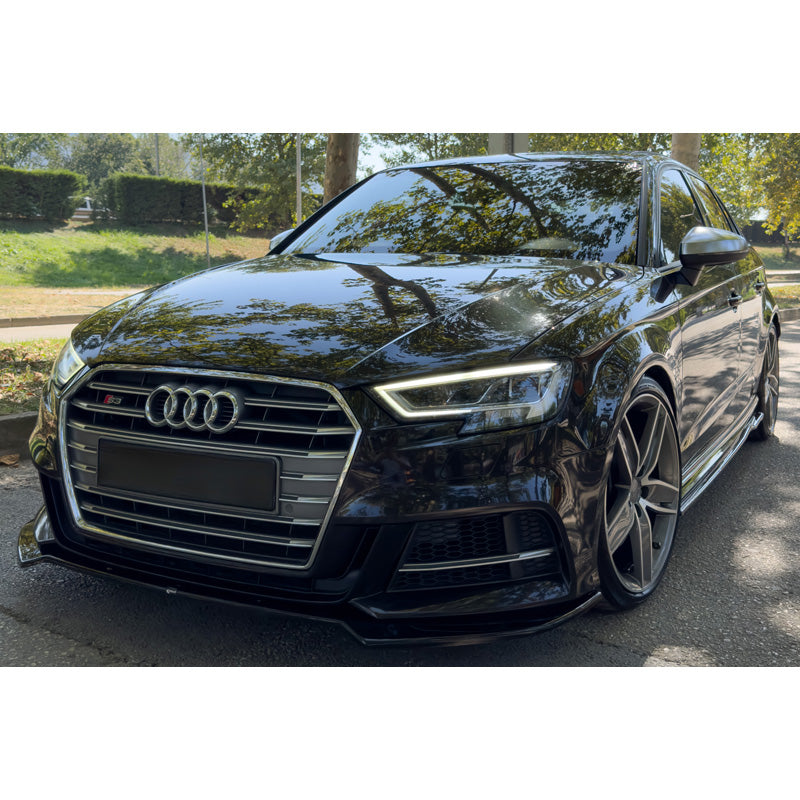 OneWay, Frontspoiler, glänzend schwarz, passt für Audi S3 Sportback 8V Facelift (2016-2020)