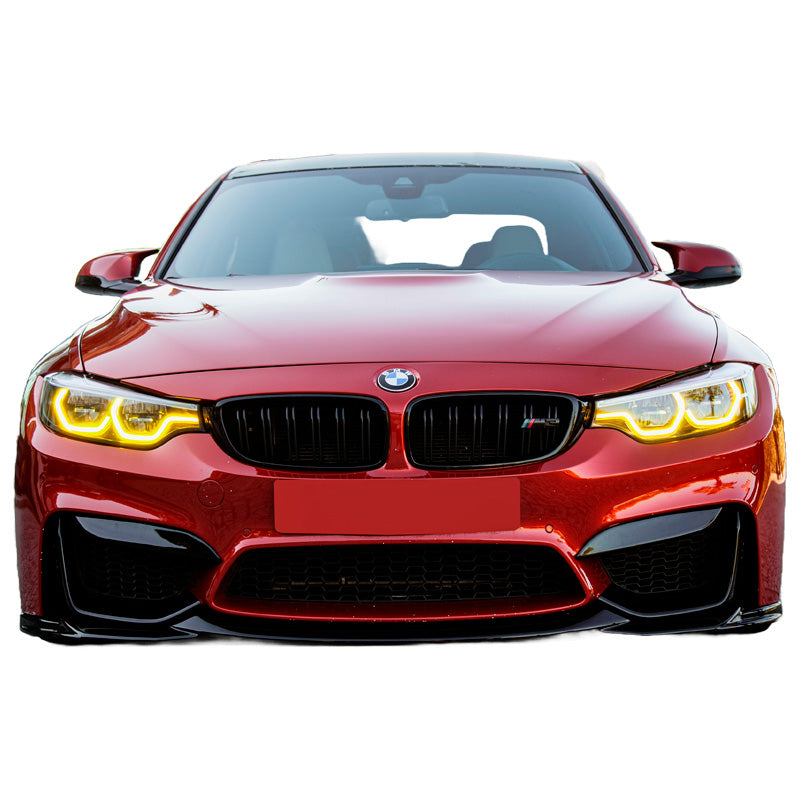 OneWay, Frontsplitter, glänzend schwarz, Passend für BMW M3 F80 (2014-2018) & M4 F82 (2014-2021) – 4 Teile