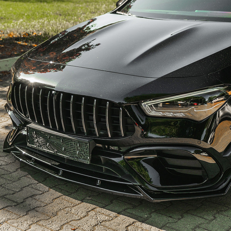 OneWay, Frontspoiler, glanzschwarz, passt zu Mercedes CLA (C118/X118) Coupé/Shooting Brake CLA45 AMG S Aero Pack (2019-2023)