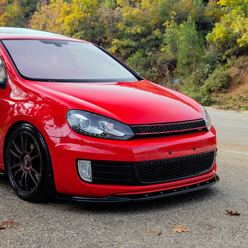 OneWay, Frontspoiler, Glanzschwarz, passt für Volkswagen Golf VI GTi/GTD (2008-2012)