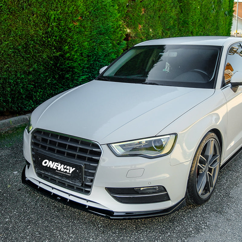 OneWay, Frontspoiler, Glanzschwarz, passend für Audi A3 (8V) HB 3-türig/Sportback/Limousine/Cabrio (2012-2016) excl. S-Line/S3/RS3