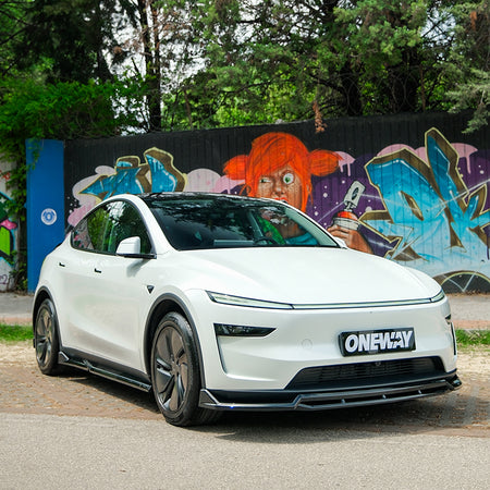 OneWay, Frontspoiler, Glossy black, passer til Tesla Model Y 'Juniper' FL (2025-)