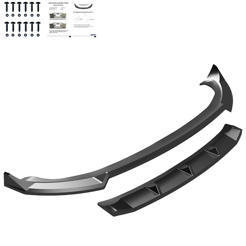 OneWay, Frontspoiler, Glossy black, passer til Tesla Model Y 'Juniper' FL (2025-)