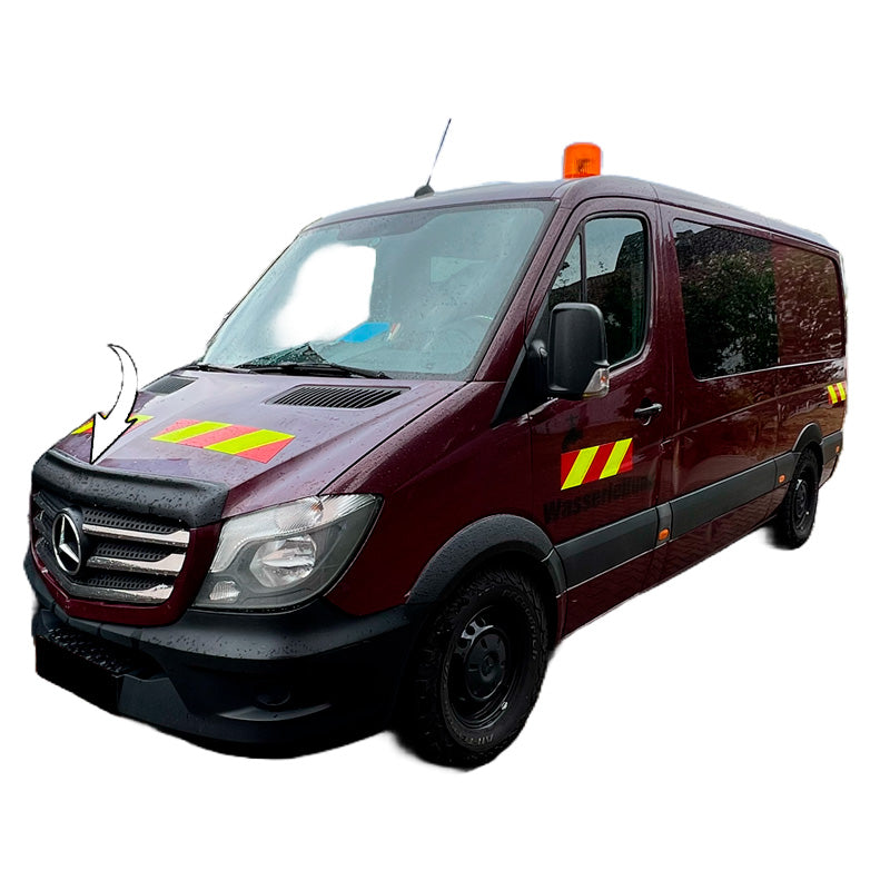 OneWay, Motorhaubenschutz, matt schwarz, Passend für Mercedes Sprinter W906 Facelift 2014-2018, 'Version 2'