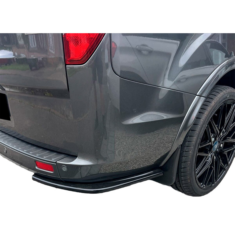 OneWay, Heckstoßstangen-Splitter, Hochglanzschwarz, Passend für Ford Transit Custom MK1 Facelift (2018-2023)