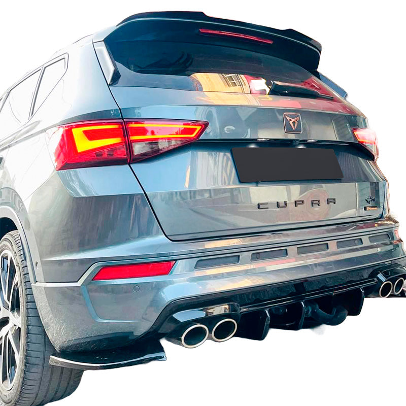 OneWay, Heckstoßstangen-Splitter, Glanzschwarz, Passend für Cupra Ateca MK1 (2018-), 2-teiliges Set