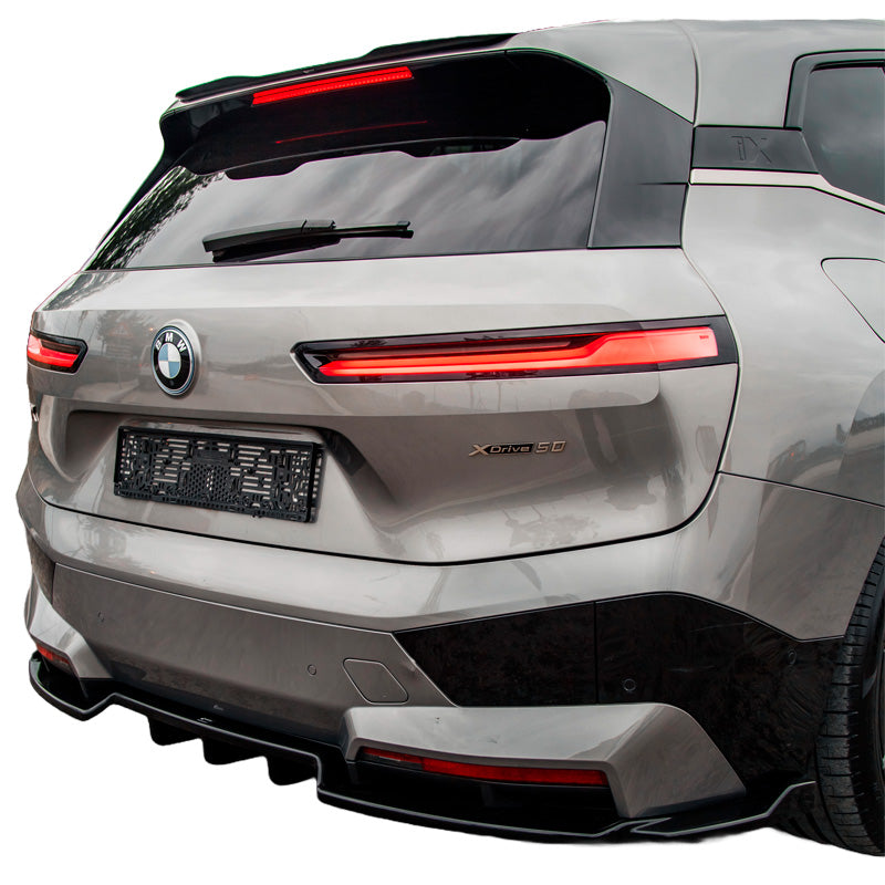 OneWay, Heckstoßstangen-Skirt, Hochglanzschwarz, Passend für BMW iX M-Pack i20 2021-