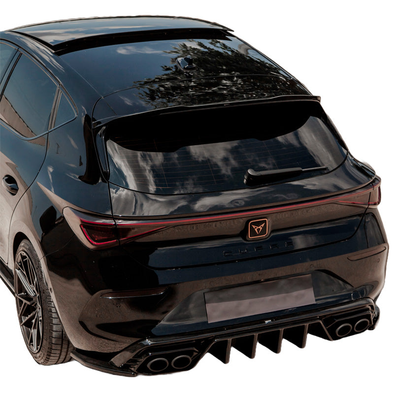 OneWay, Heckstoßfänger-Splitter, Hochglanzschwarz, passt zu Cupra Leon HB 2020-, 2-teiliges Set