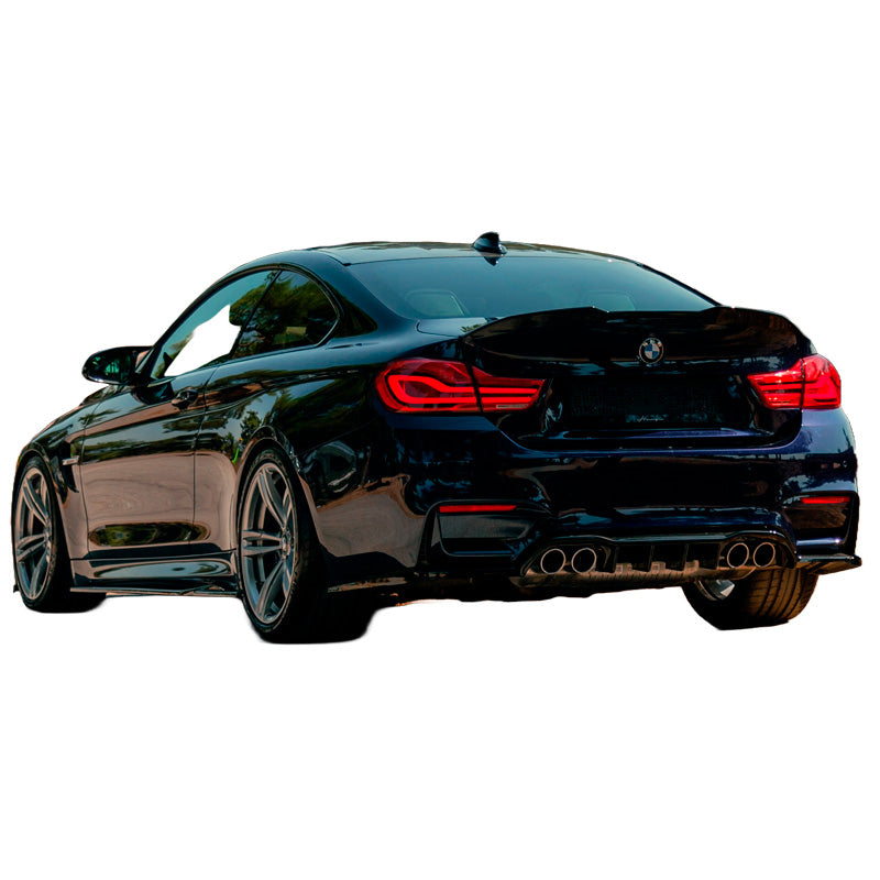 OneWay, Heckstoßfänger-Splitter, Hochglanzschwarz, passt zu BMW M4 F82 2014-2021, 'Sporty Design'