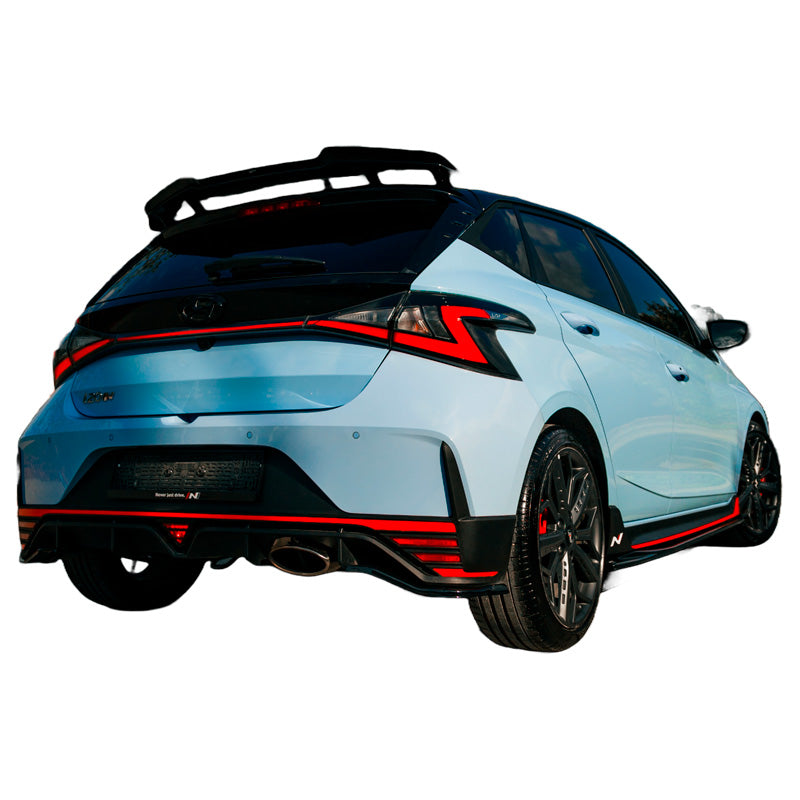 OneWay, Heckstoßfänger-Splitter, Hochglanzschwarz, passt zu Hyundai I20 N MK3 (2020-), 2-teiliges Set