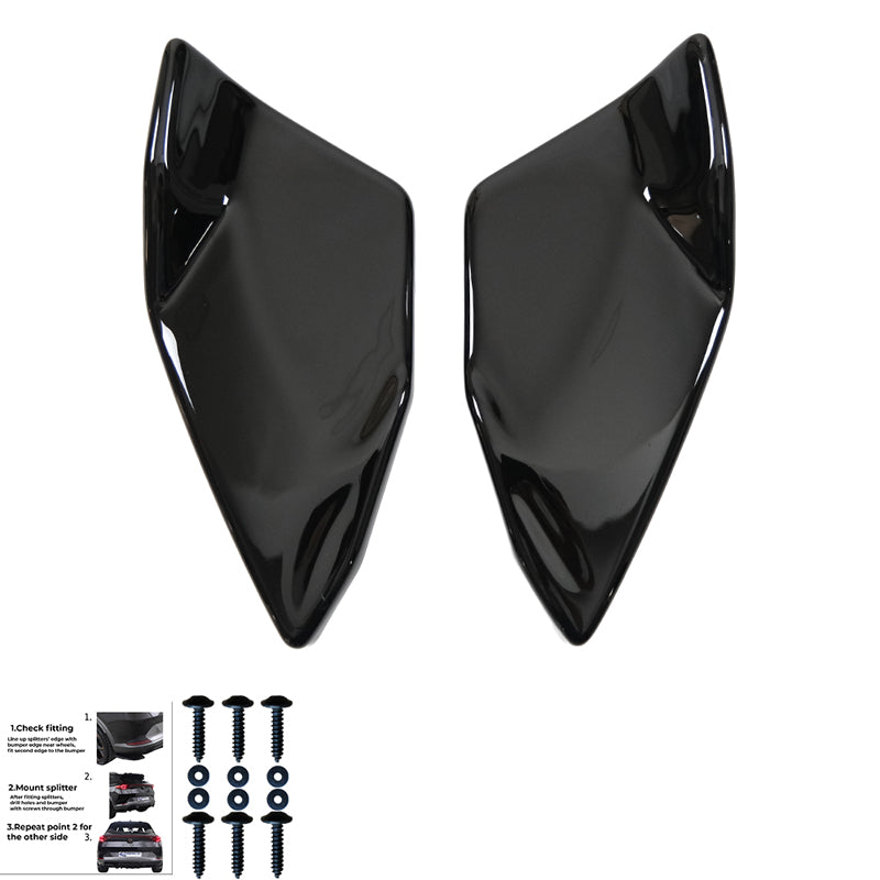 OneWay, Hecklippe, hinten, Hochglanz Schwarz, passt für Volkswagen Scirocco R Facelift (2014-2017)