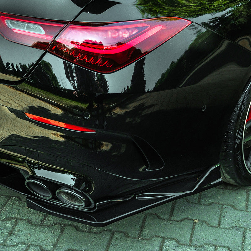 OneWay, Frontlippe, hochglanzschwarz, 2-teiliges Set, passt zu Mercedes CLA (C118/X118) Coupe/Shooting Brake CLA35/CLA45 AMG Aero Pack (2019-2023)