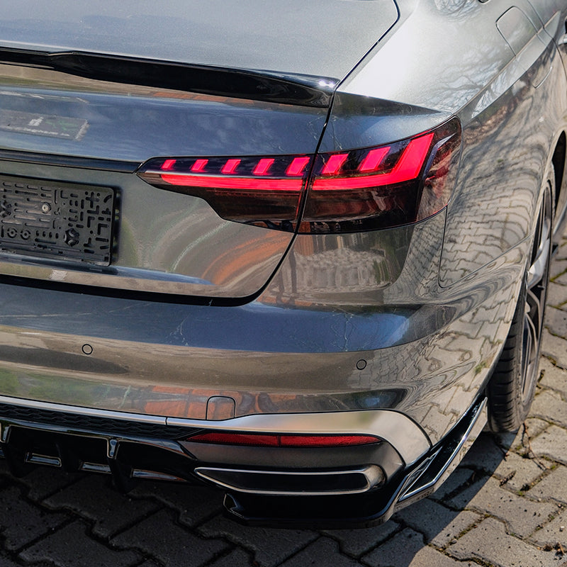 OneWay, Unterlippe, Glanzschwarz, passend für Audi A4 (B9) Sedan/Avant S4/S-Line Facelift (2019-2024)