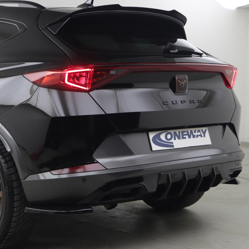 OneWay, Heckstoßfänger-Diffusor, Glänzend schwarz, passt zu Cupra Formentor 2020-2024