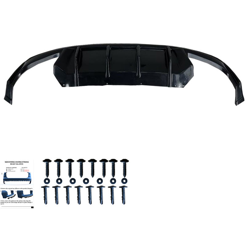 OneWay, Heckstoßfänger-Diffusor, Glänzend schwarz, passt zu Skoda Octavia IV RS HB/Combi 2020-