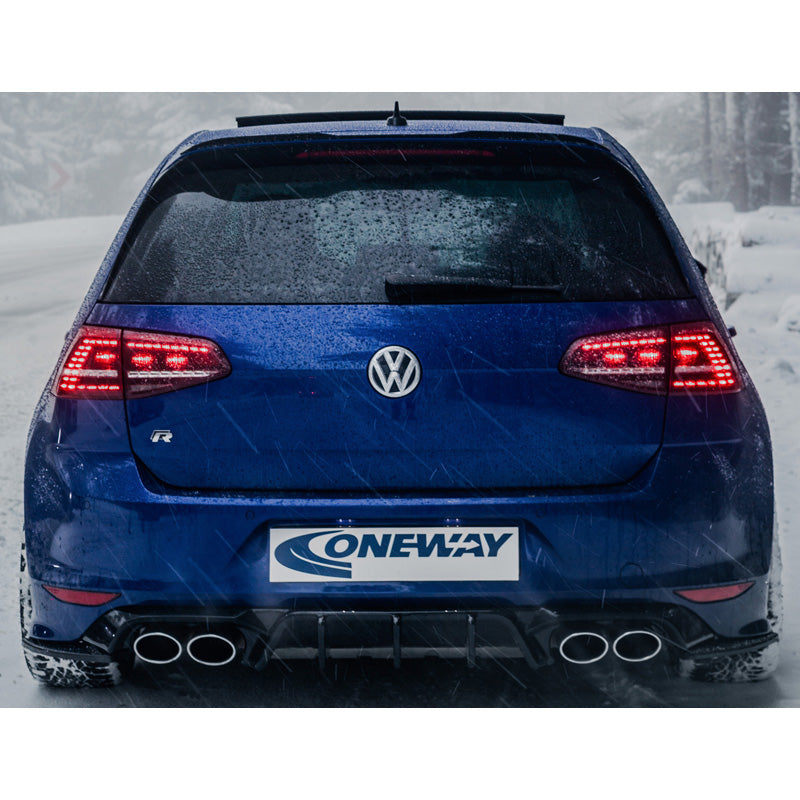 OneWay, Heckstoßstangen-Diffusor, glänzend schwarz, Passend für Volkswagen Golf VII HB R (2013-2016)