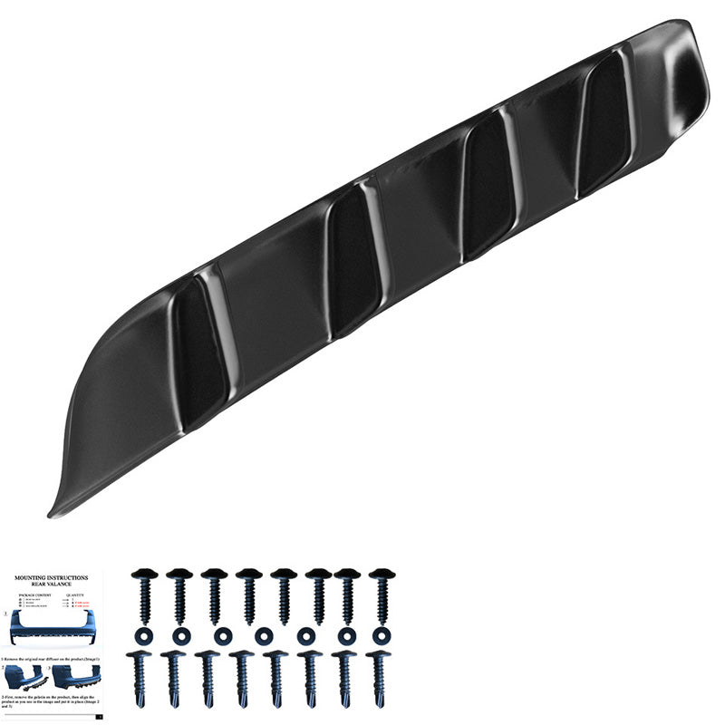 OneWay, Heckstoßstangen-Diffusor, glänzend schwarz, Passend für Volkswagen Tiguan II R Facelift (2020-2024)