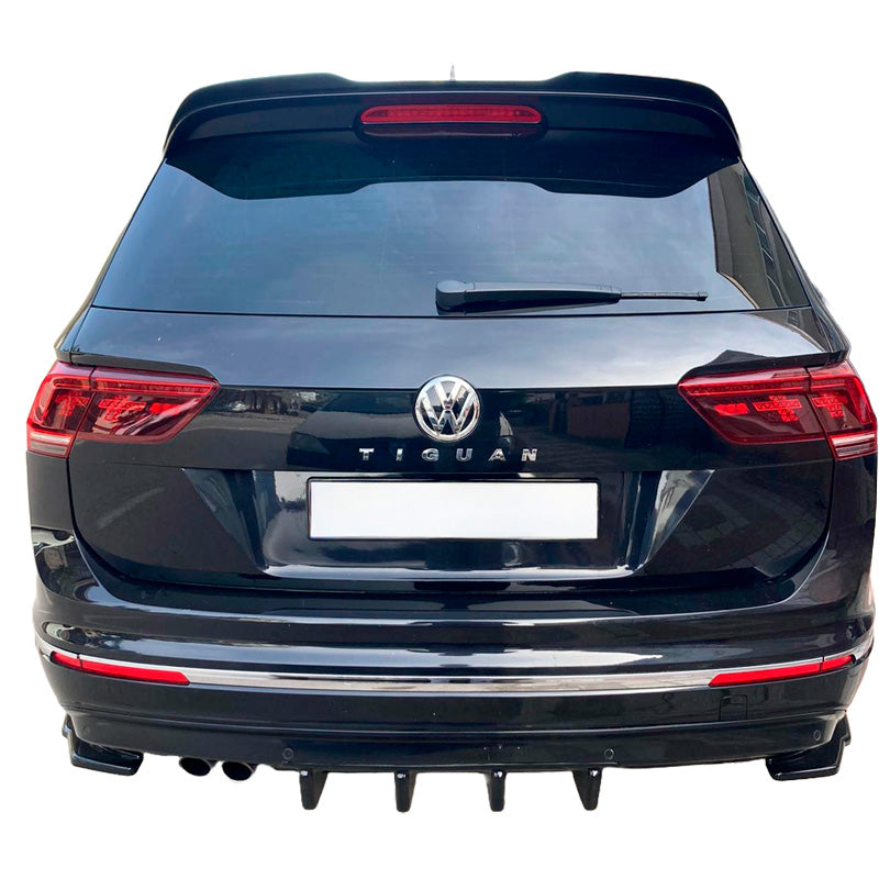 OneWay, Heckstoßstangen-Diffusor, glänzend schwarz, Passend für Volkswagen Tiguan II Standard/R-Line (2016-2020)