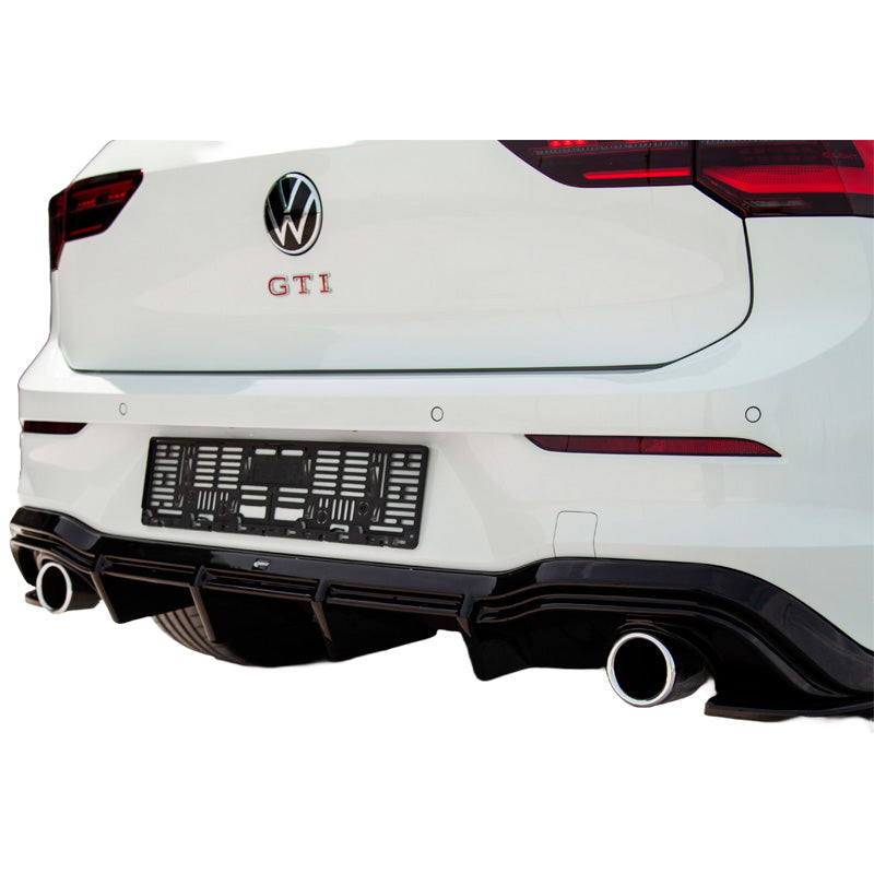 OneWay, Heckstoßstangen-Diffusor, glänzend schwarz, Passend für Volkswagen Golf VIII HB GTI 2020-