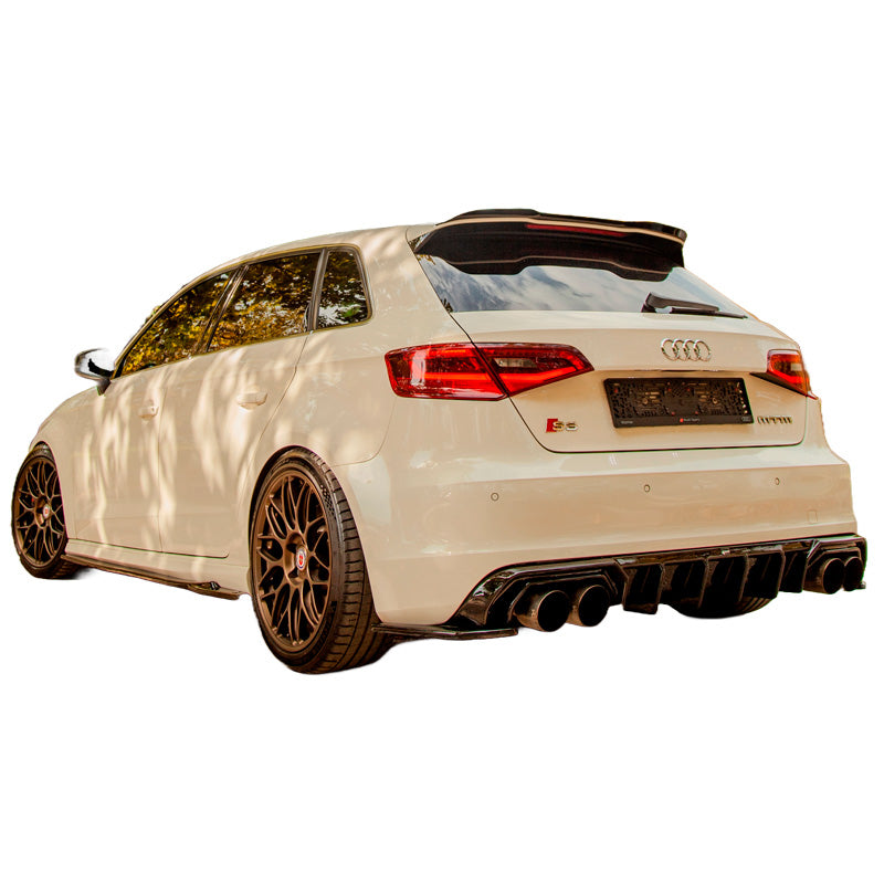OneWay, Heckstoßstangen-Diffusor, Hochglanzschwarz, passt für Audi S3 Sportback 8V (2013-2016)