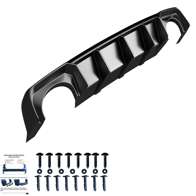 OneWay, Heckstoßstangen-Diffusor, glänzend schwarz, Passend für Audi RS3 8V Sportback (2015-2016)