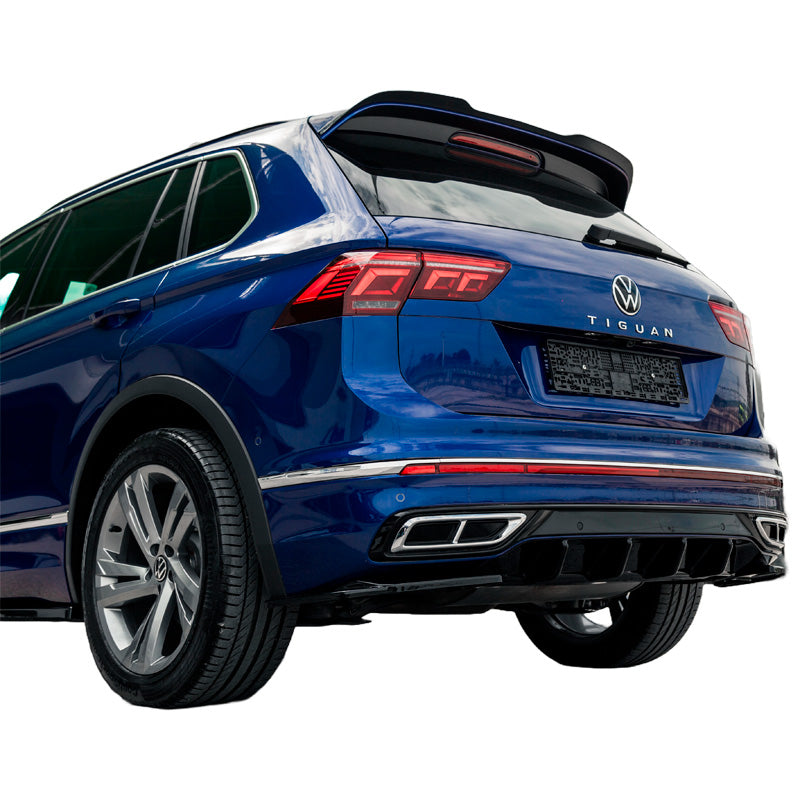 OneWay, Heckstoßstangen-Diffusor, glänzend schwarz, Passend für Volkswagen Tiguan II R-Line Facelift (2020-2024)