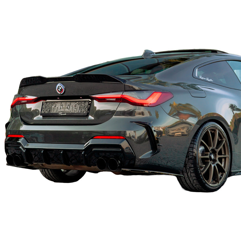 OneWay, Heckstoßstangen-Diffusor, glänzend schwarz, Passend für BMW 4-Series G22/G23 Coupe/Convertible M-Pack/M440i 2020-2024