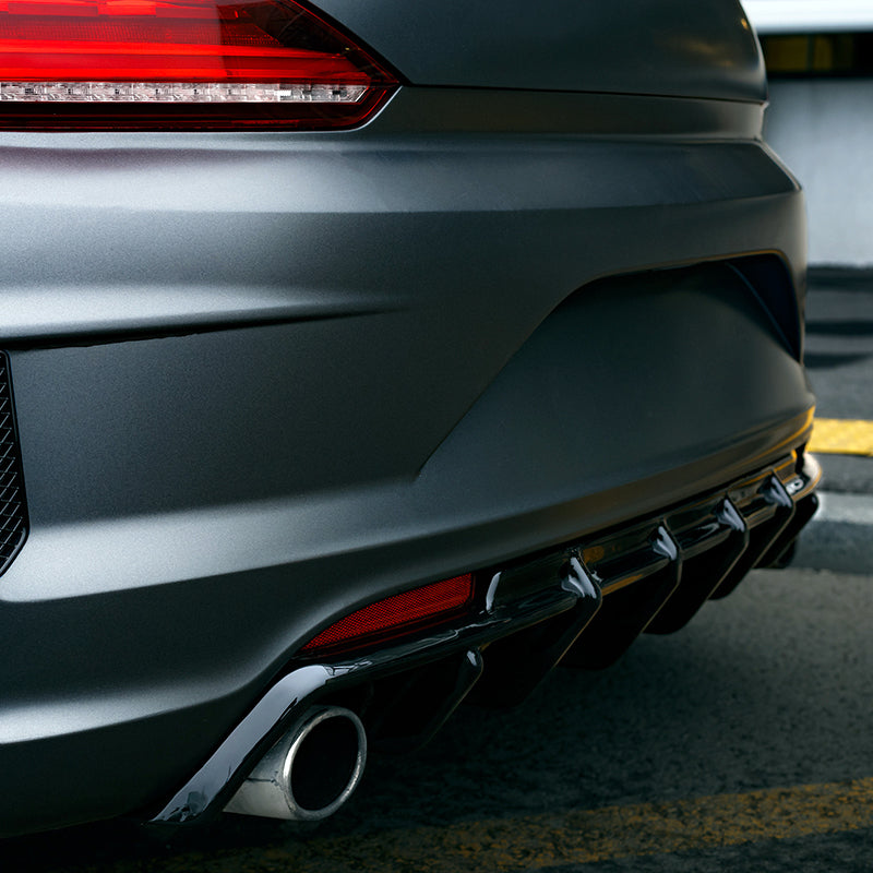 OneWay, Hecklippe, Hochglanz Schwarz, passt für Volkswagen Scirocco R Facelift (2014-2017)