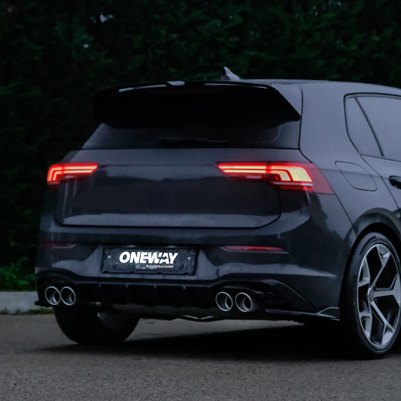 OneWay, Frontlippe, Glanzschwarz, passend für Volkswagen Golf VIII HB 3/5-türig (2020-2024) & FL (2024-), exkl. GTi/GTD/GTE/R/R-Line
