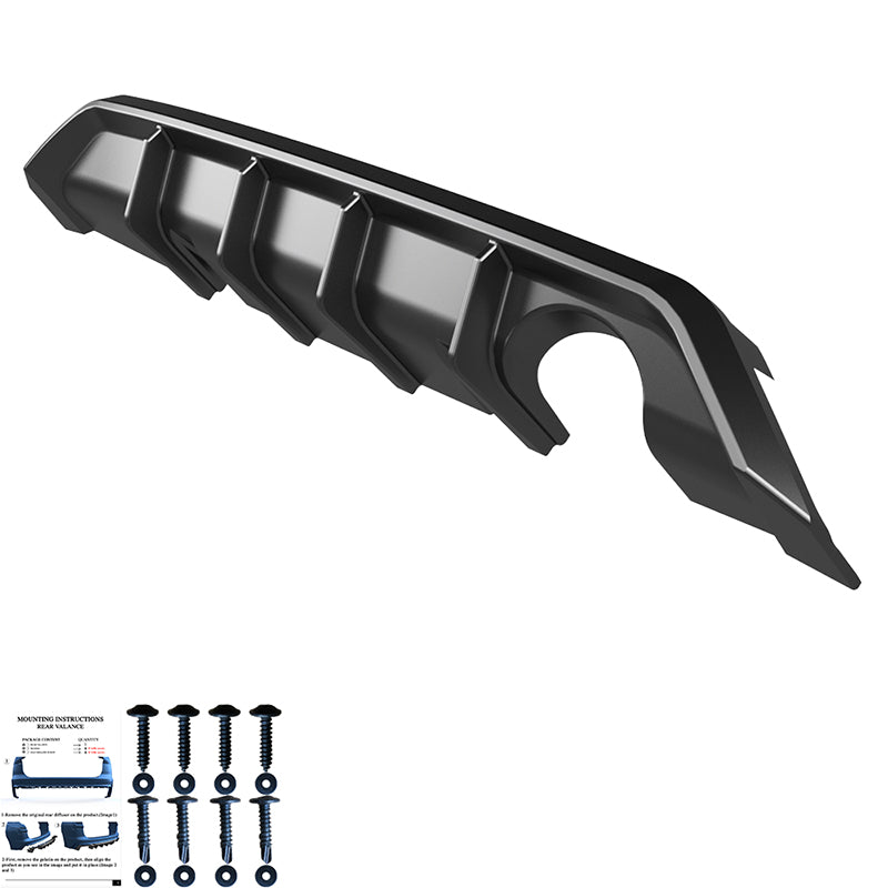 OneWay, Underlæbe, Blank sort, passer til Hyundai i20 III (BC3) Facelift (2023-)