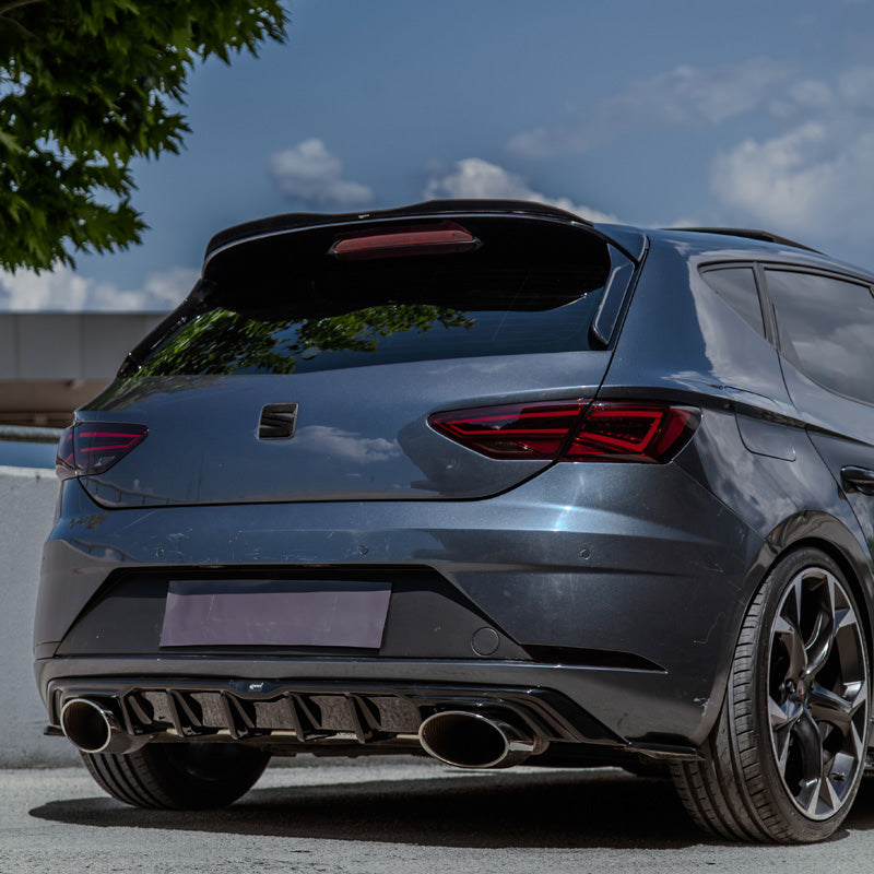 OneWay, Heckspoilerkappe, glänzend schwarz, passend für Seat Leon (5F) HB Cupra 2013-2016