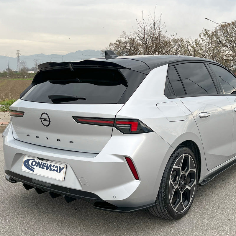 OneWay, Heckspoilerkappe, glänzend schwarz, passend für Opel Astra L HB 2021-