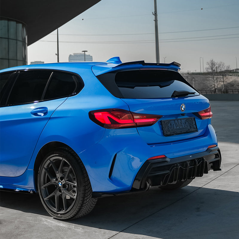 OneWay, Dachspoiler-Kappe, glänzend schwarz, Passend für BMW 1-Series F40 M-Pack/M135i 2019-