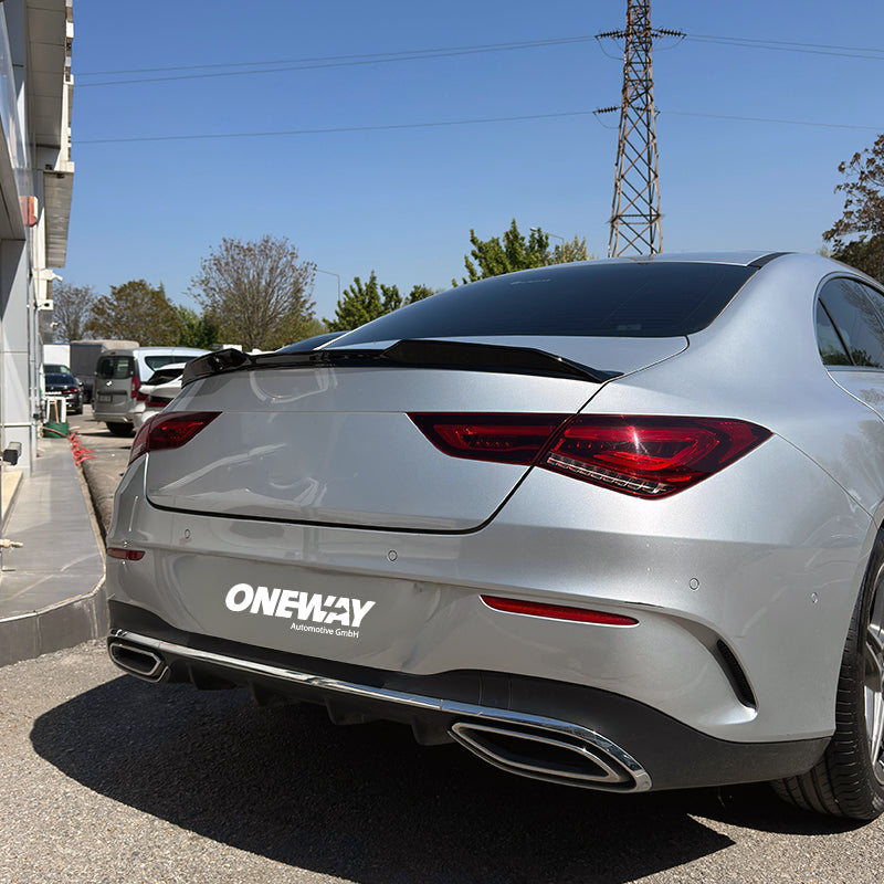 OneWay, Heckspoiler, glänzend schwarz, passend für Mercedes CLA (C118) Coupe (2019-2023) inkl. AMG/Aero