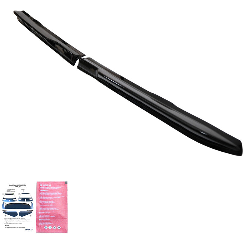 OneWay, Dachspoiler, glanzschwarz, passt zu Ford Transit Custom (V710) (2023-) & Volkswagen Transporter T7 (2024-) (mit 2 Hecktüren)