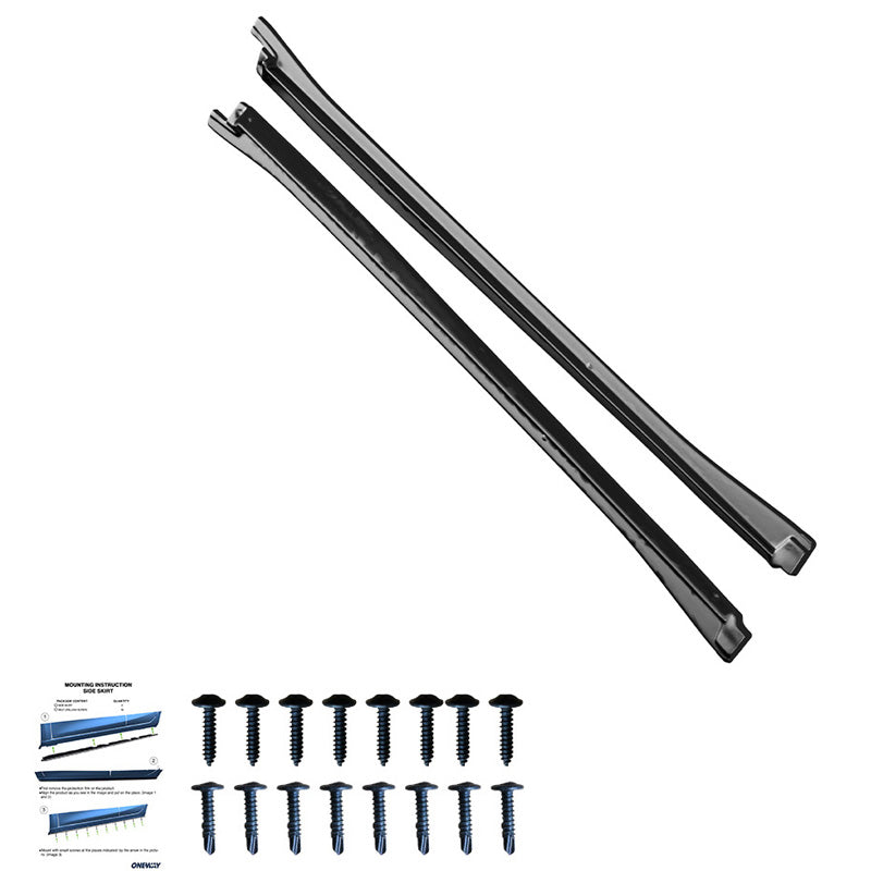 OneWay, Seitenschweller, Hochglanzschwarz, Passend für Volkswagen Touareg III R-Line (2018-), 2-teiliges Set