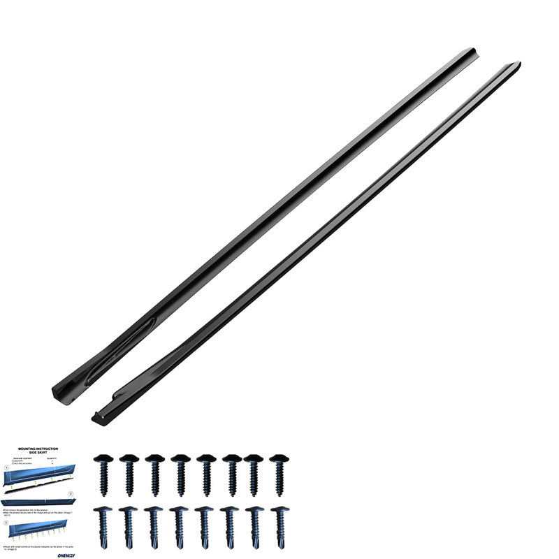 OneWay, Seitenschweller, Hochglanzschwarz, Passend für BMW i4 G26 M-Pack 2021-, 2-teiliges Set