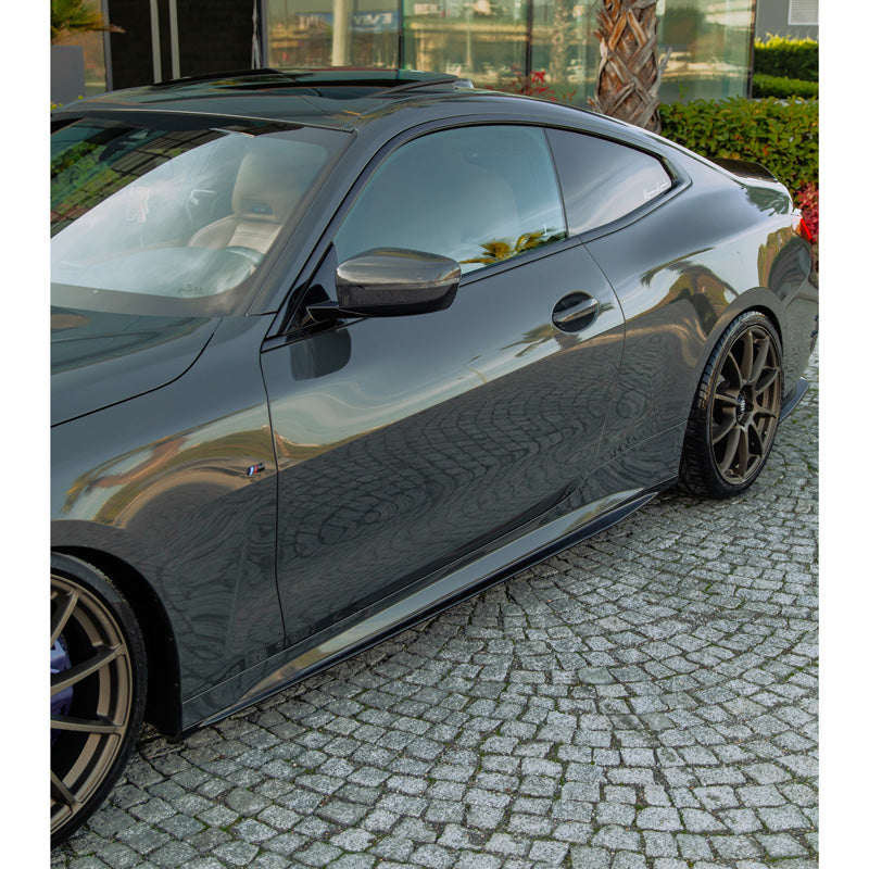 OneWay, Seitenschweller, Hochglanzschwarz, Passt für BMW 4-Series G22/G23 Coupe/Convertible M-Pack/M440i 2020-2024 & Facelift 2024