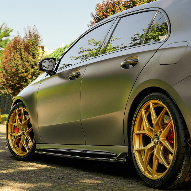 OneWay, Seitenschweller, glanzschwarz, passt zu Mercedes A-Class (W177) A45 S Aero Pack (2019-2023) & FL (2023-)
