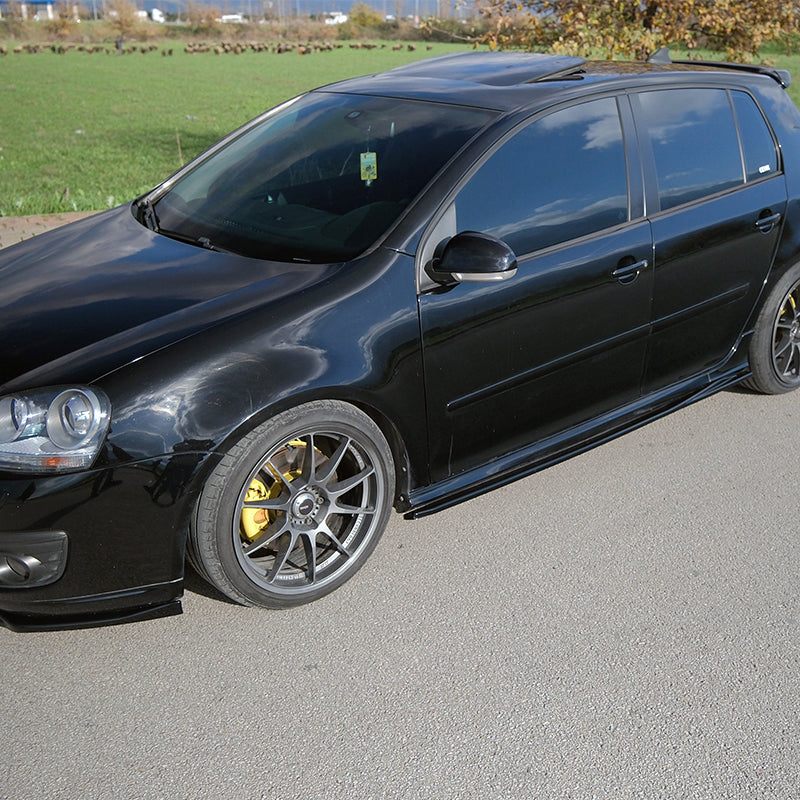 OneWay, Seitenschweller, Glanzschwarz, passt für Volkswagen Golf V GTi/GTD (2003-2008)