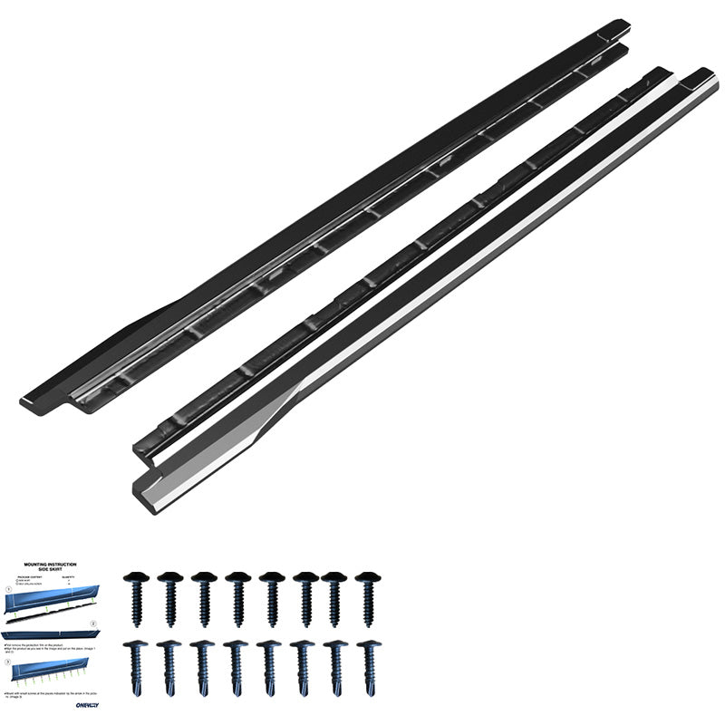 OneWay, Seitenschweller, Glanzschwarz, 2-teiliges Set, passt für Volkswagen Tayron (R41) (2024-)